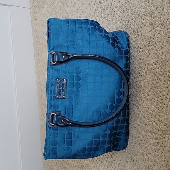 Kate Spade tote purse Teal stored in dust bag - Picture 8 of 9